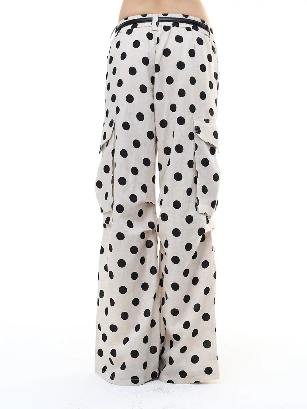 FayChui | Linen Polka Dot Cargo Pants