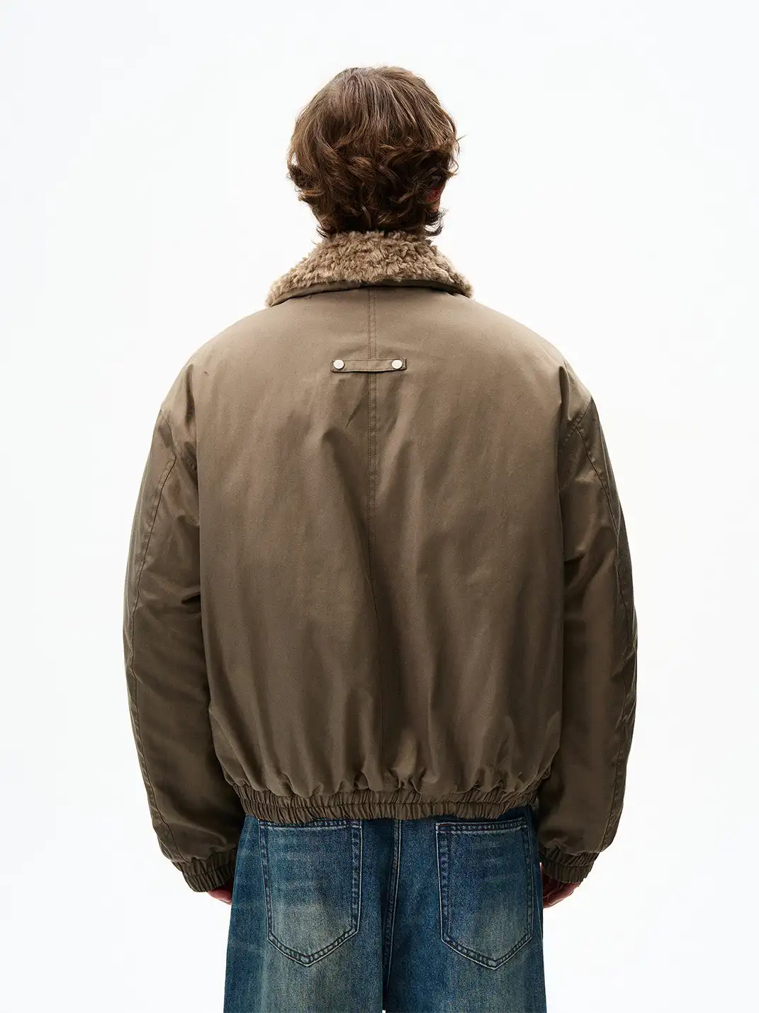 FLYOFF | Faux Fur Collar Bomber Jacket