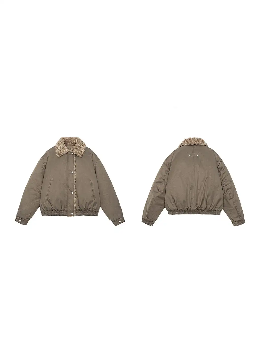 FLYOFF | Faux Fur Collar Bomber Jacket