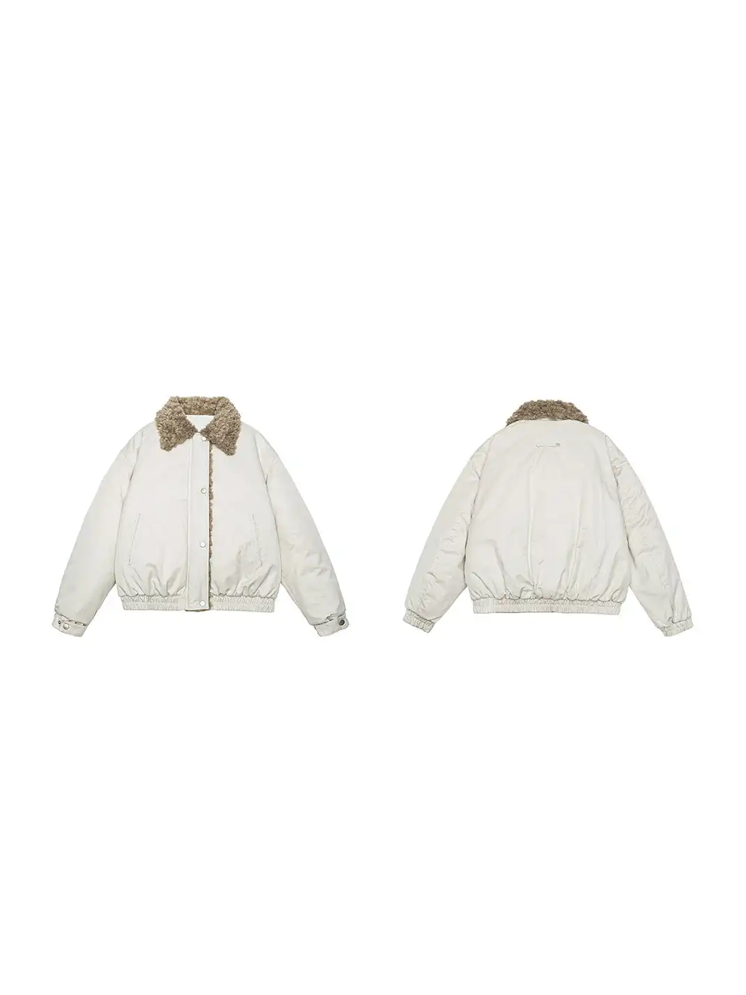 FLYOFF | Faux Fur Collar Bomber Jacket