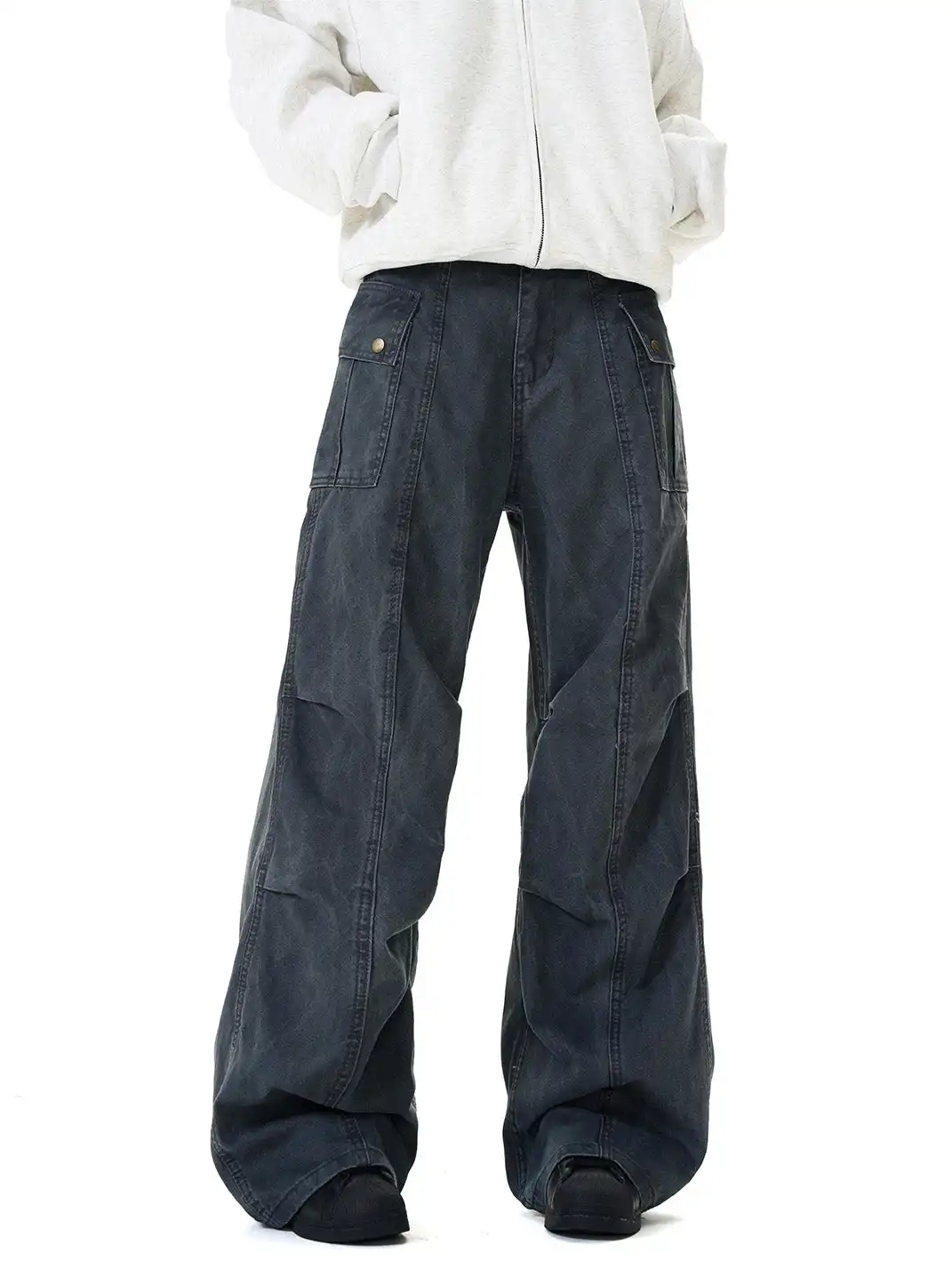 FLYOFF | Vintage Cargo Wide-Leg Pants with Pockets