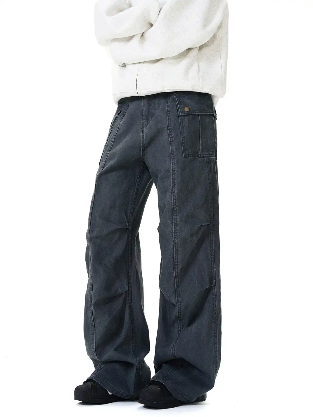 FLYOFF | Vintage Cargo Wide-Leg Pants with Pockets