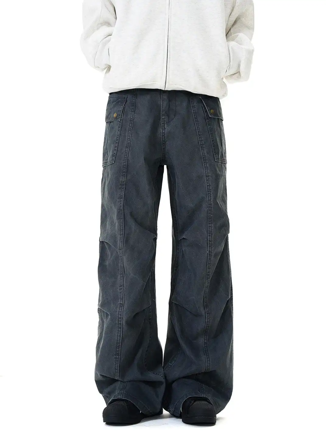 FLYOFF | Vintage Cargo Wide-Leg Pants with Pockets
