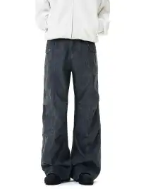 FLYOFF | Vintage Cargo Wide-Leg Pants with Pockets