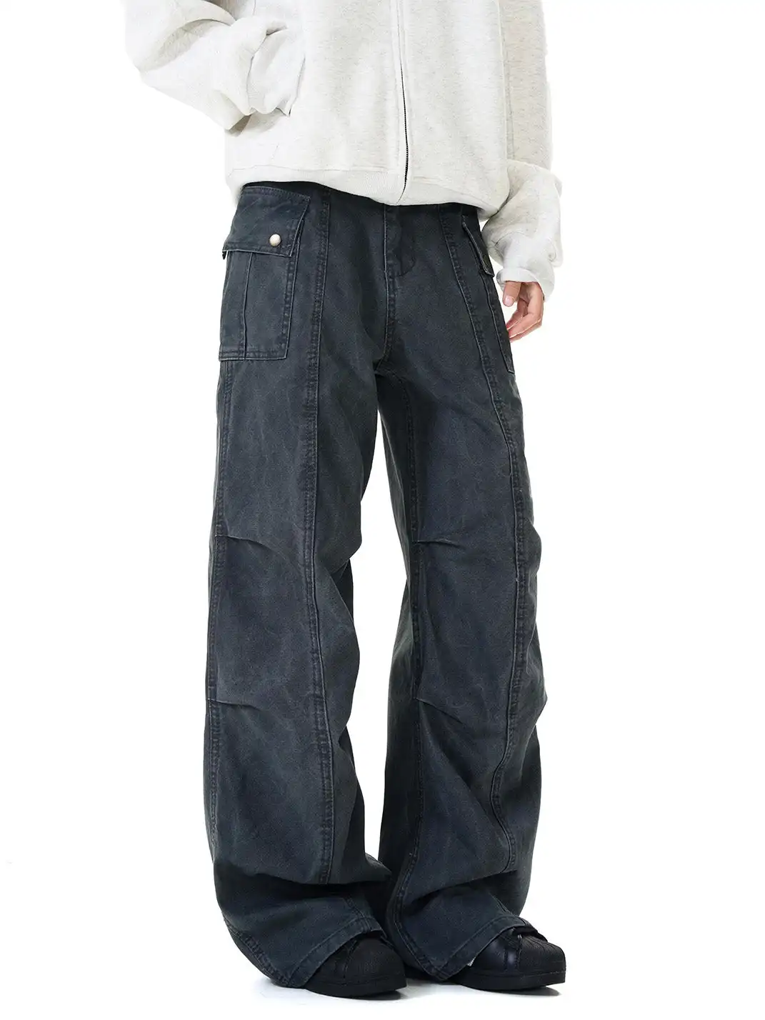 FLYOFF | Vintage Cargo Wide-Leg Pants with Pockets