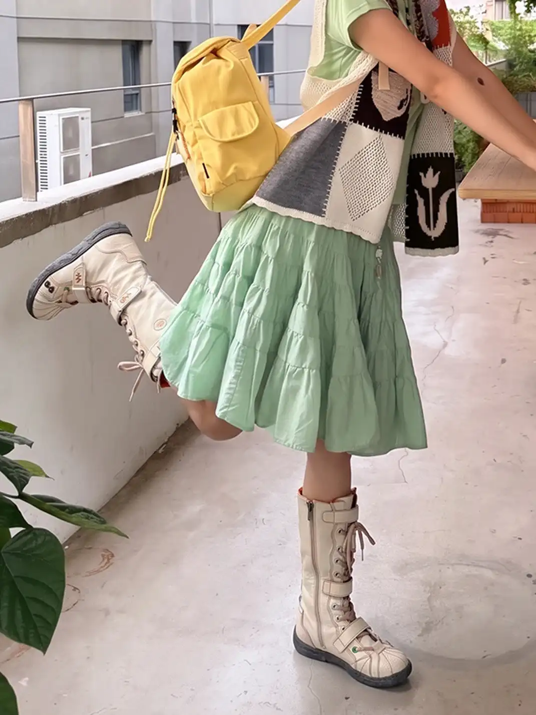 TMA EYES | Y2K Washed PU Leather Casual Boots