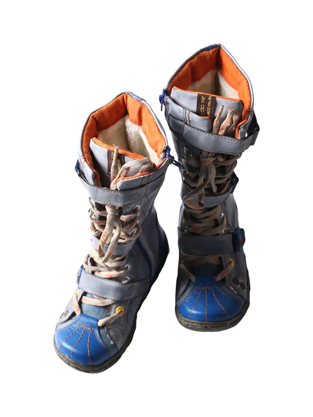 TMA EYES | Y2K Washed PU Leather Casual Boots