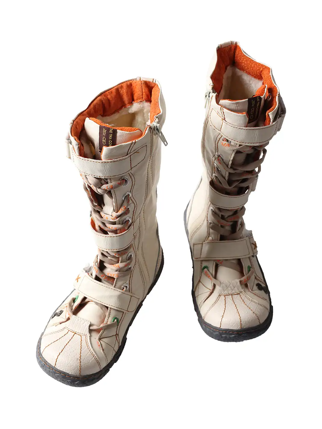 TMA EYES | Y2K Washed PU Leather Casual Boots