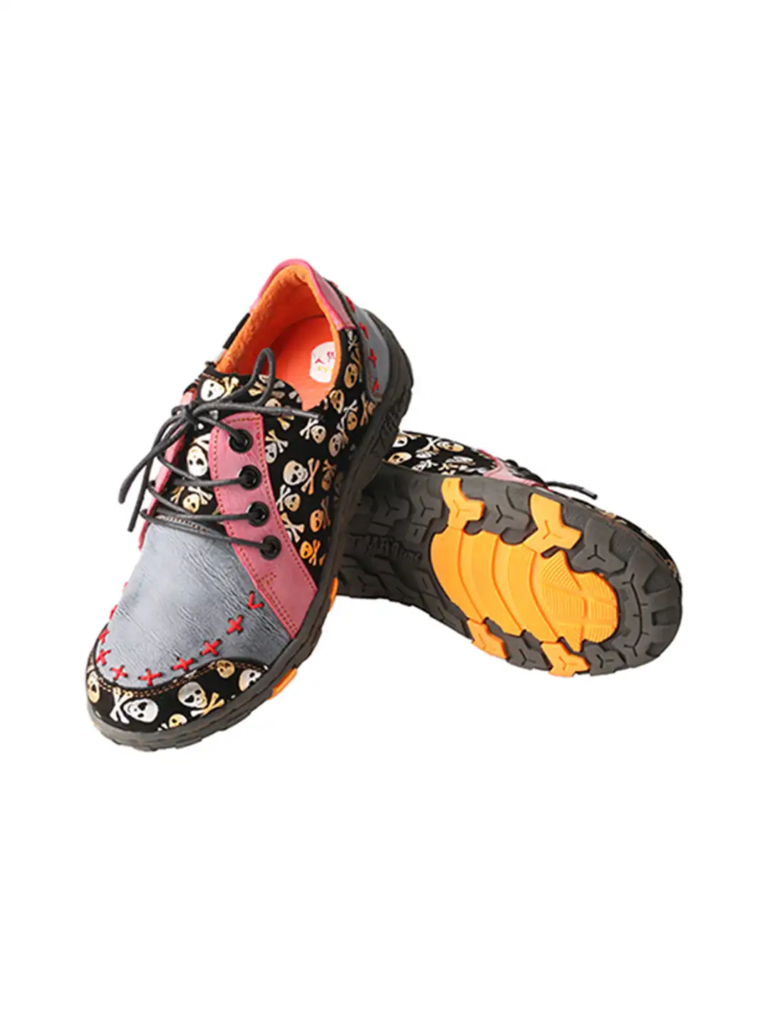 TMA EYES | Handcrafted Leather Skull Print Sneakers