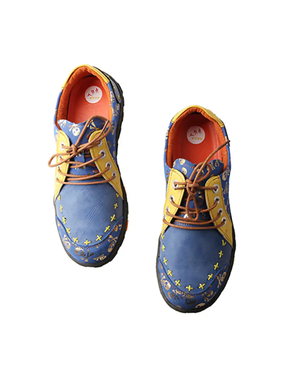 TMA EYES | Handcrafted Leather Skull Print Sneakers