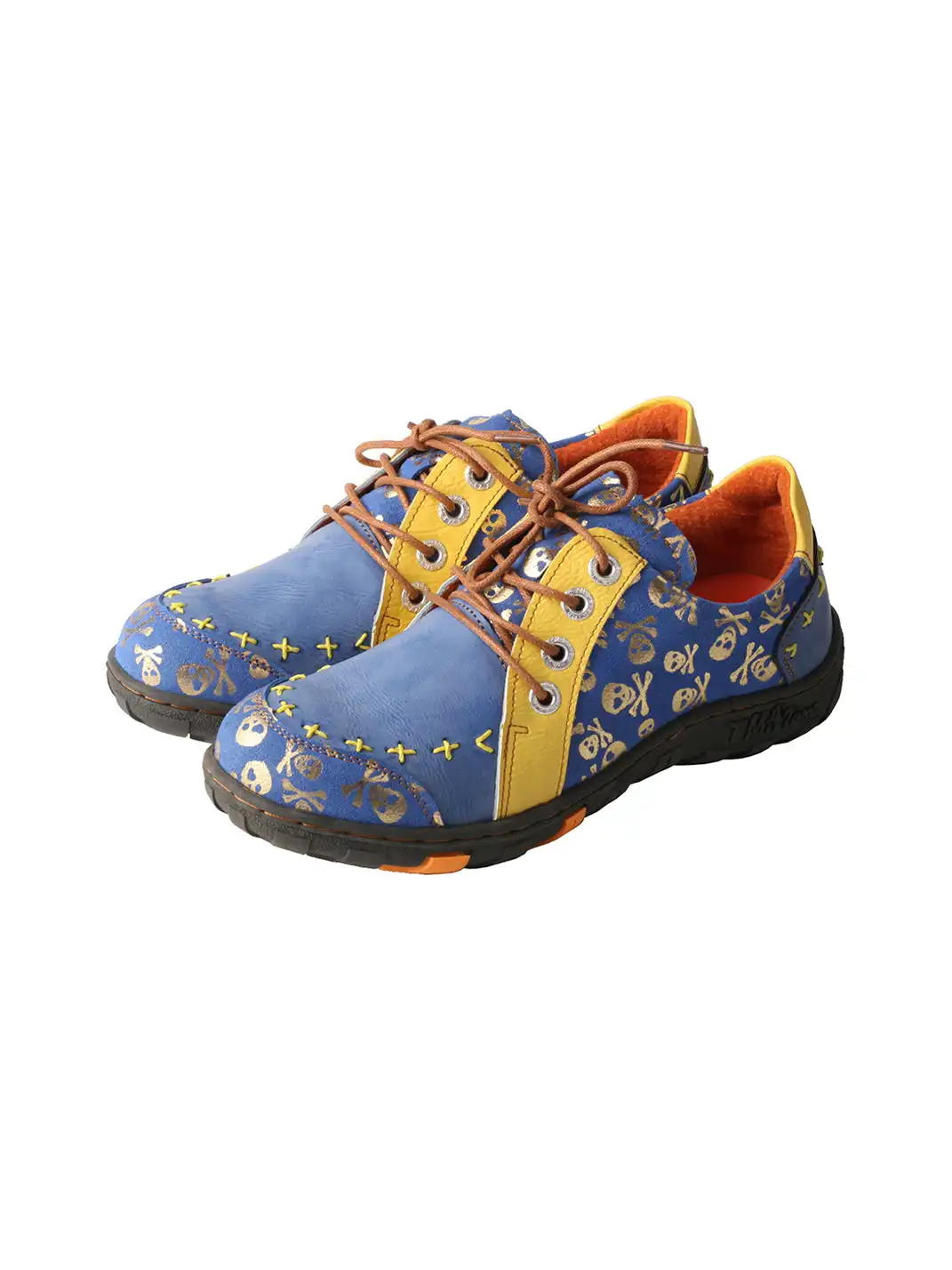 TMA EYES | Handcrafted Leather Skull Print Sneakers