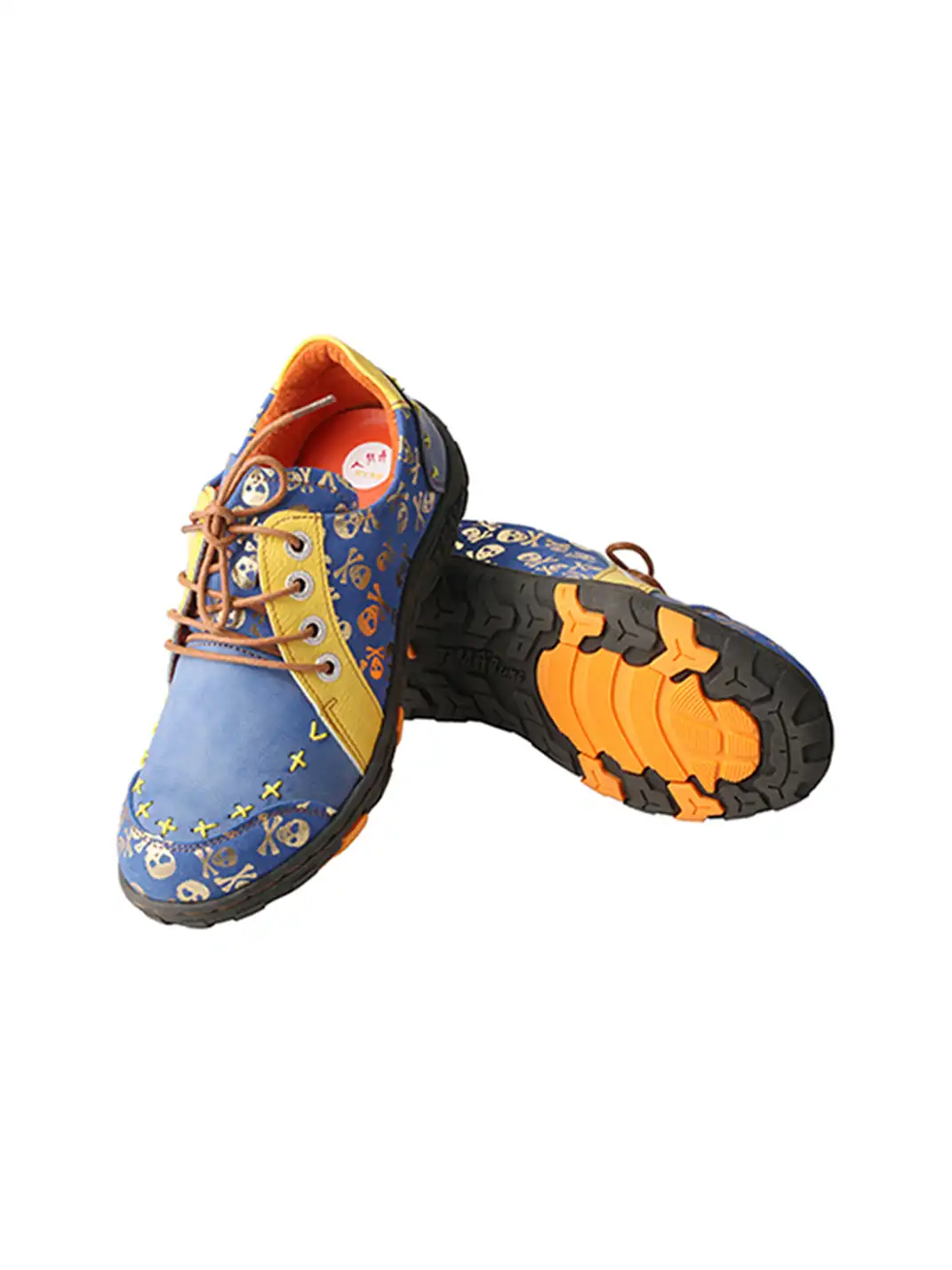 TMA EYES | Handcrafted Leather Skull Print Sneakers