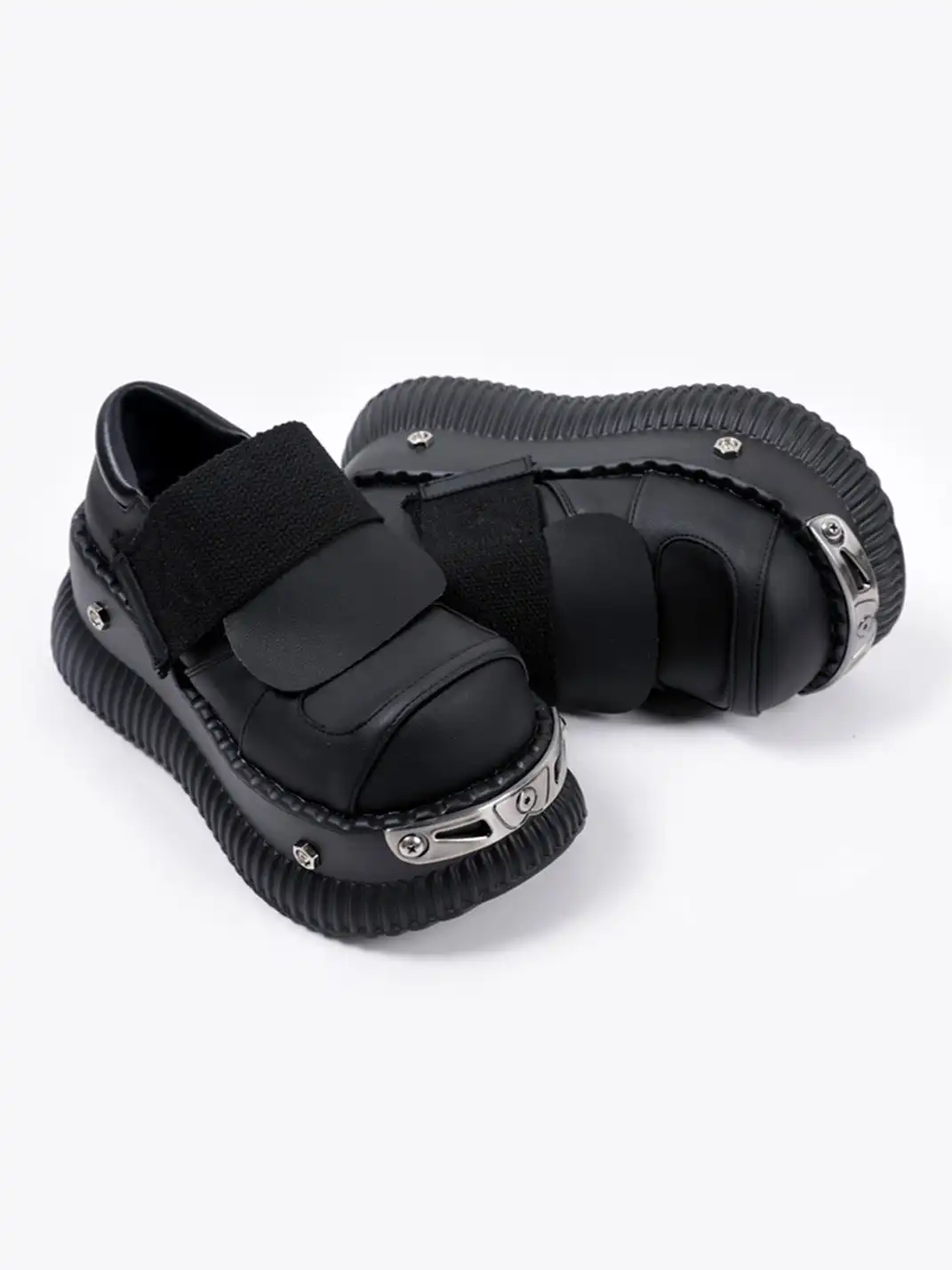 PINJIAHUI | Y2K Punk Platform Sneakers with Metal Detail
