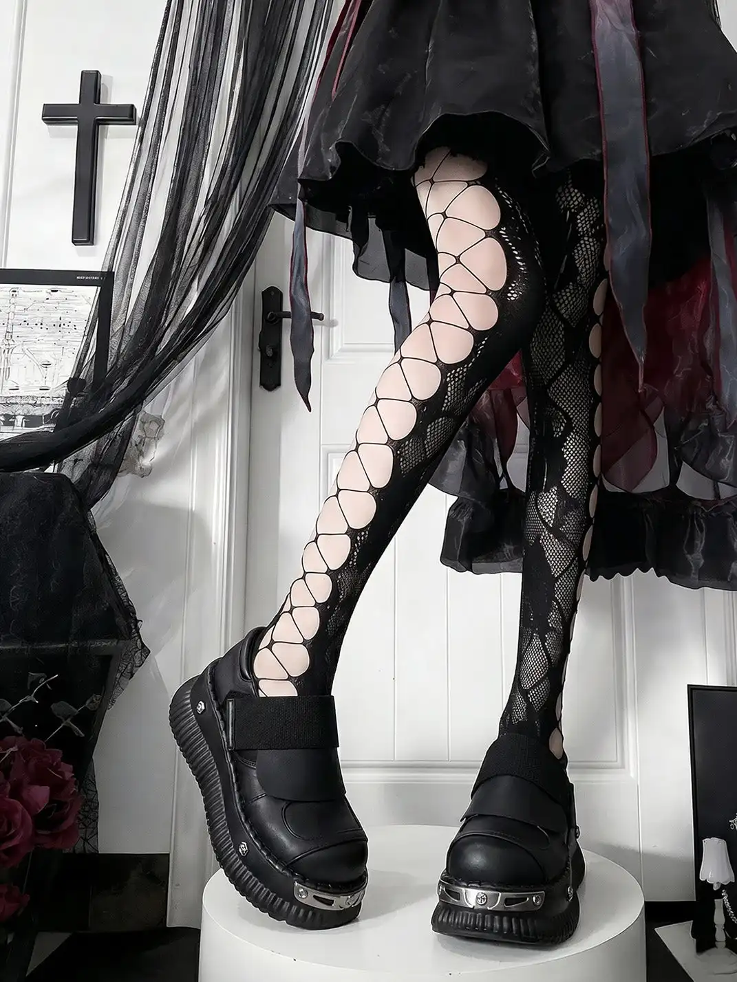 PINJIAHUI | Y2K Punk Platform Sneakers with Metal Detail