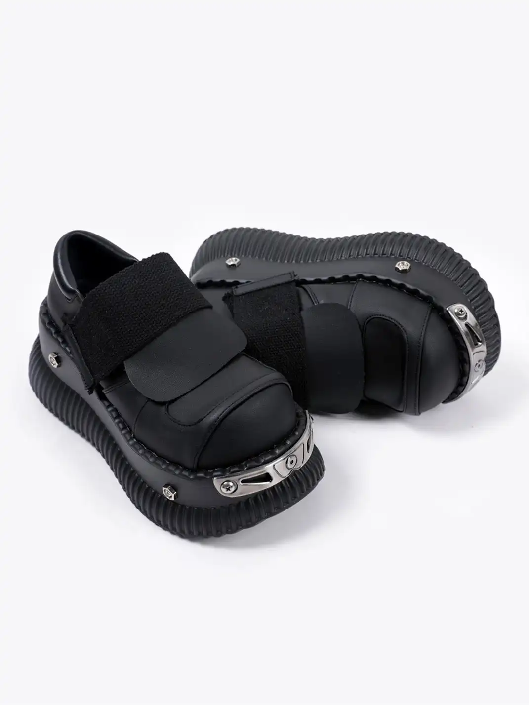 PINJIAHUI | Y2K Punk Platform Sneakers with Metal Detail