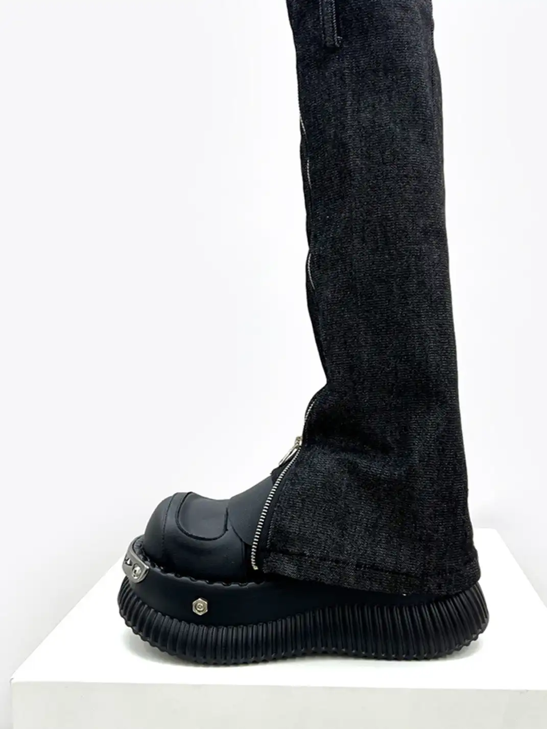 PINJIAHUI | Y2K Punk Platform Sneakers with Metal Detail
