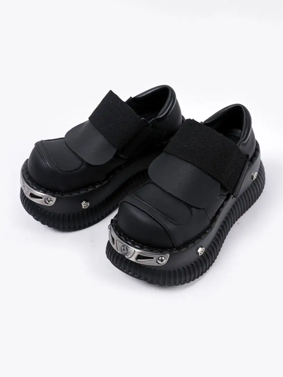 PINJIAHUI | Y2K Punk Platform Sneakers with Metal Detail
