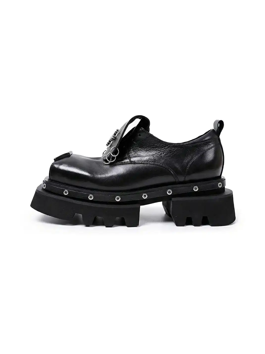 PINJIAHUI | Vintage Platform Leather Derby Shoes