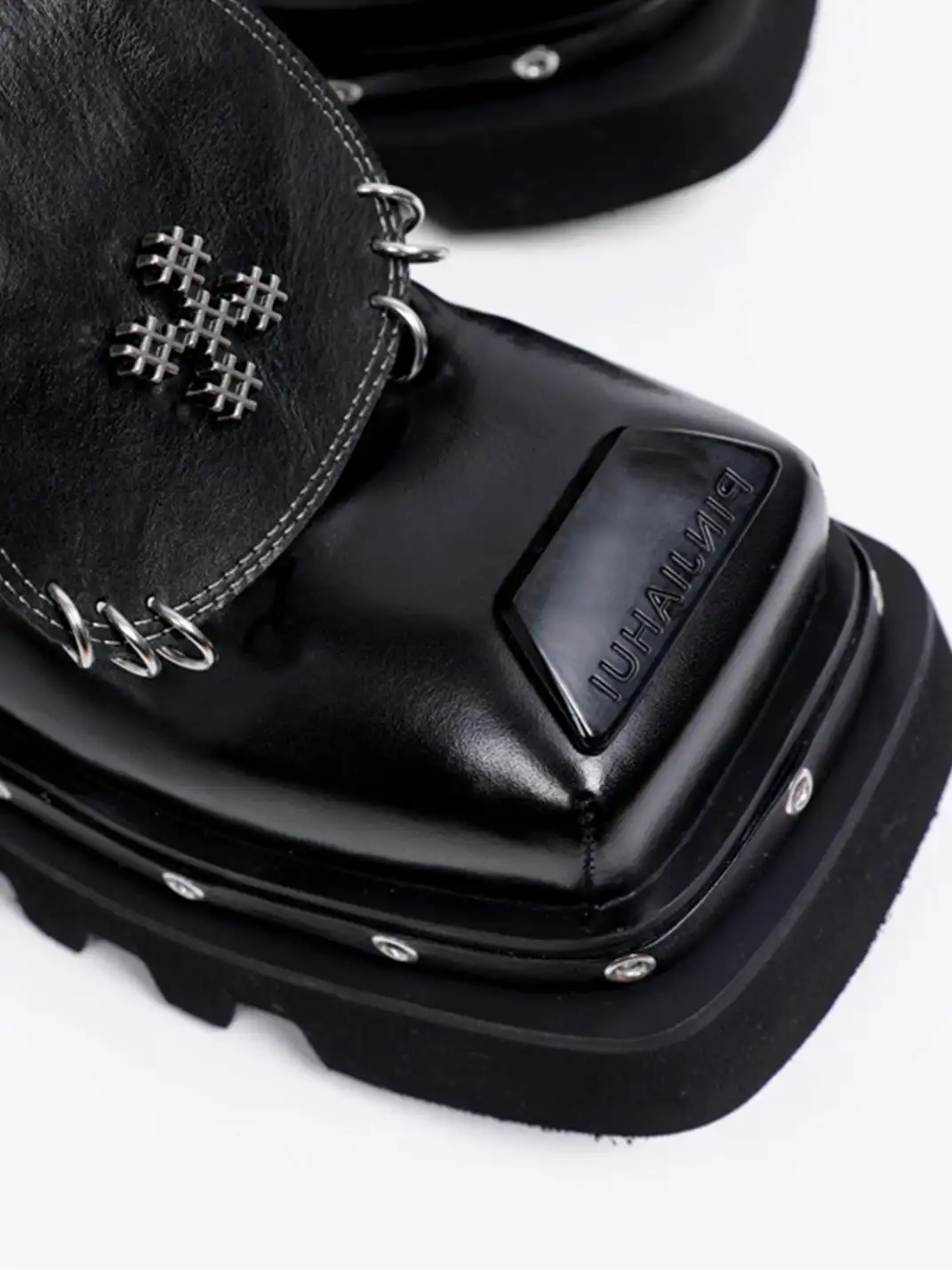 PINJIAHUI | Vintage Platform Leather Derby Shoes