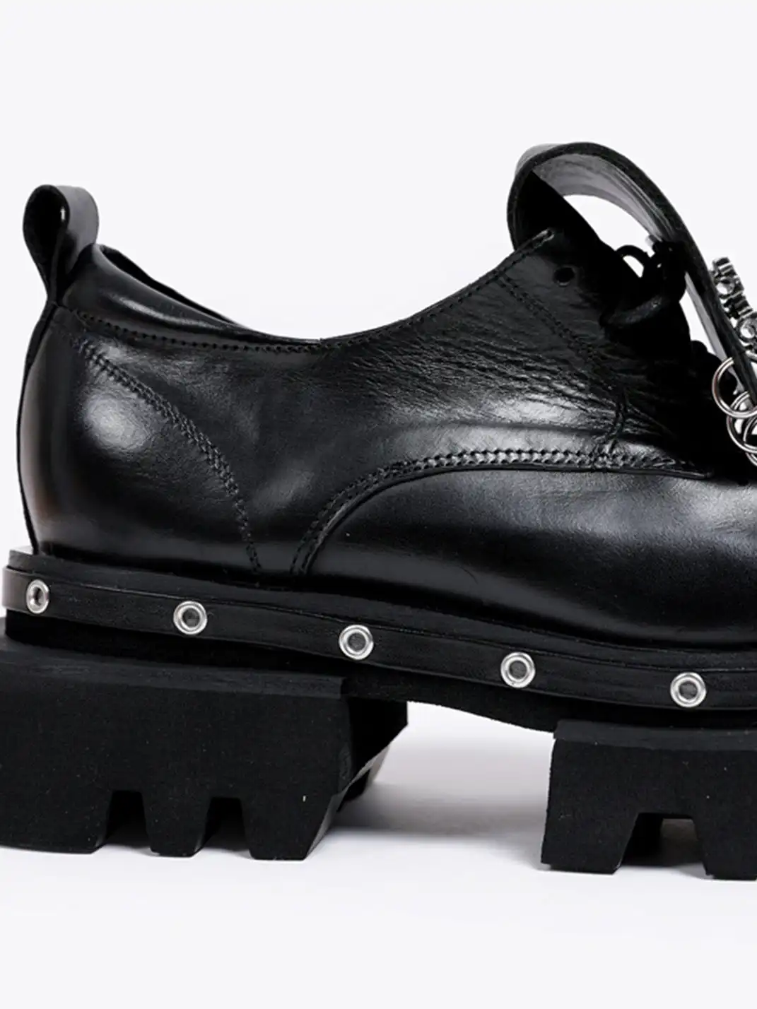 PINJIAHUI | Vintage Platform Leather Derby Shoes