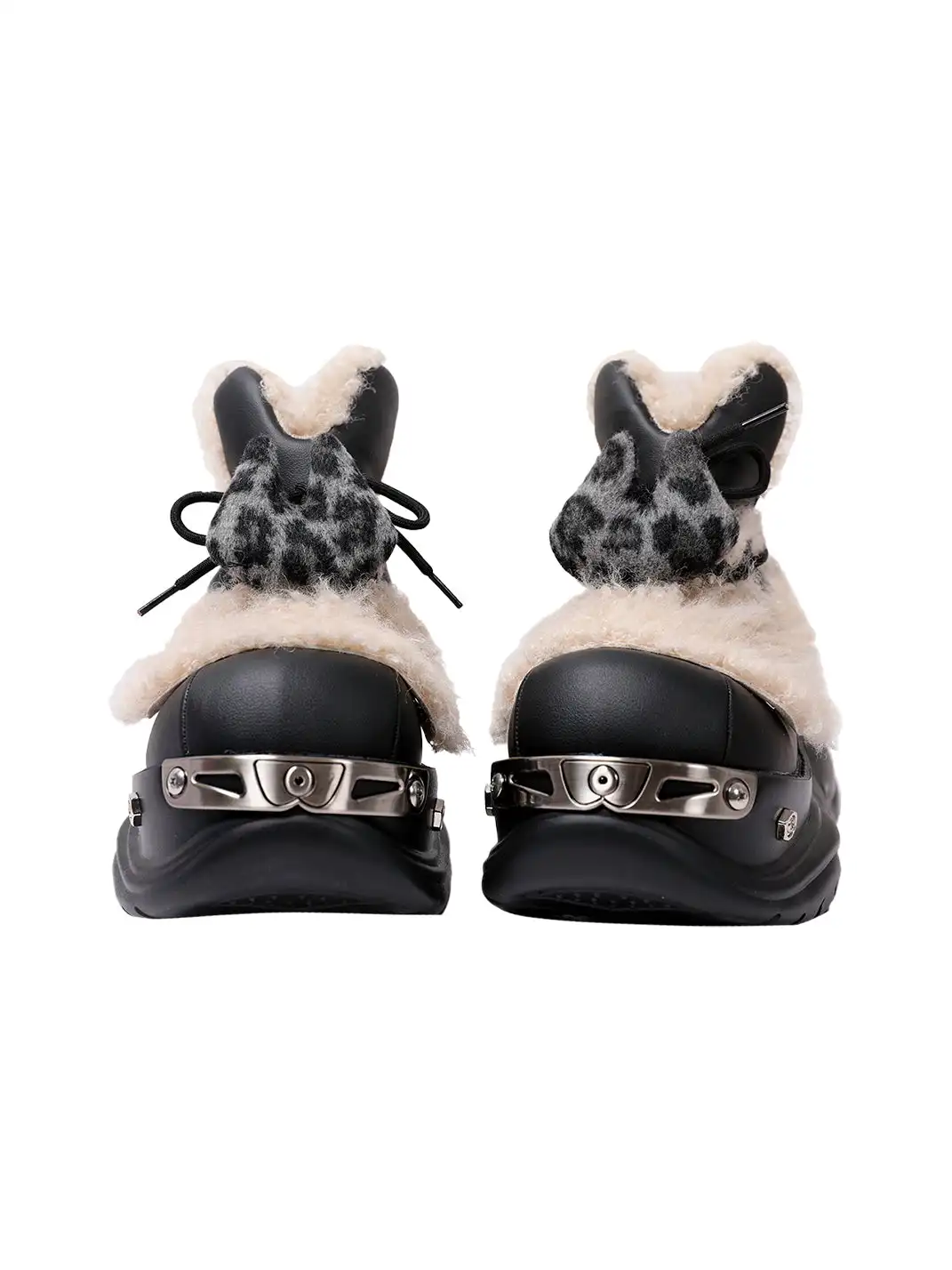 PINJIAHUI | Chunky Platform Fur-Lined Sneakers with High Heel