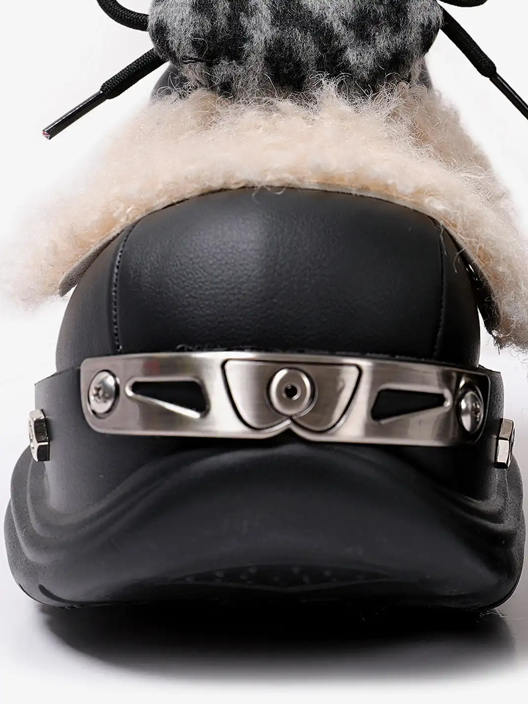 PINJIAHUI | Chunky Platform Fur-Lined Sneakers with High Heel
