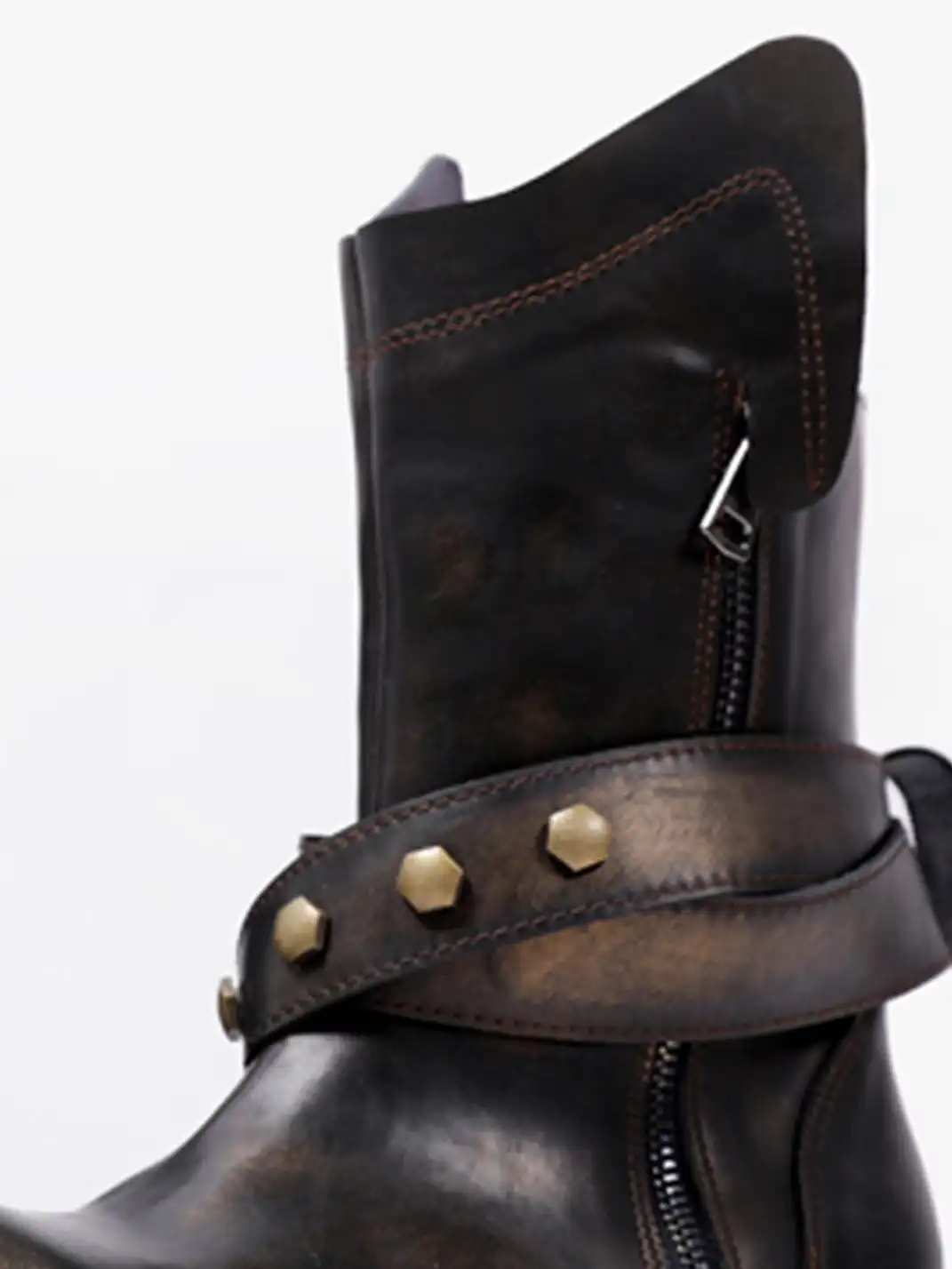 PINJIAHUI | Punk Platform Ankle Boots with Round Toe