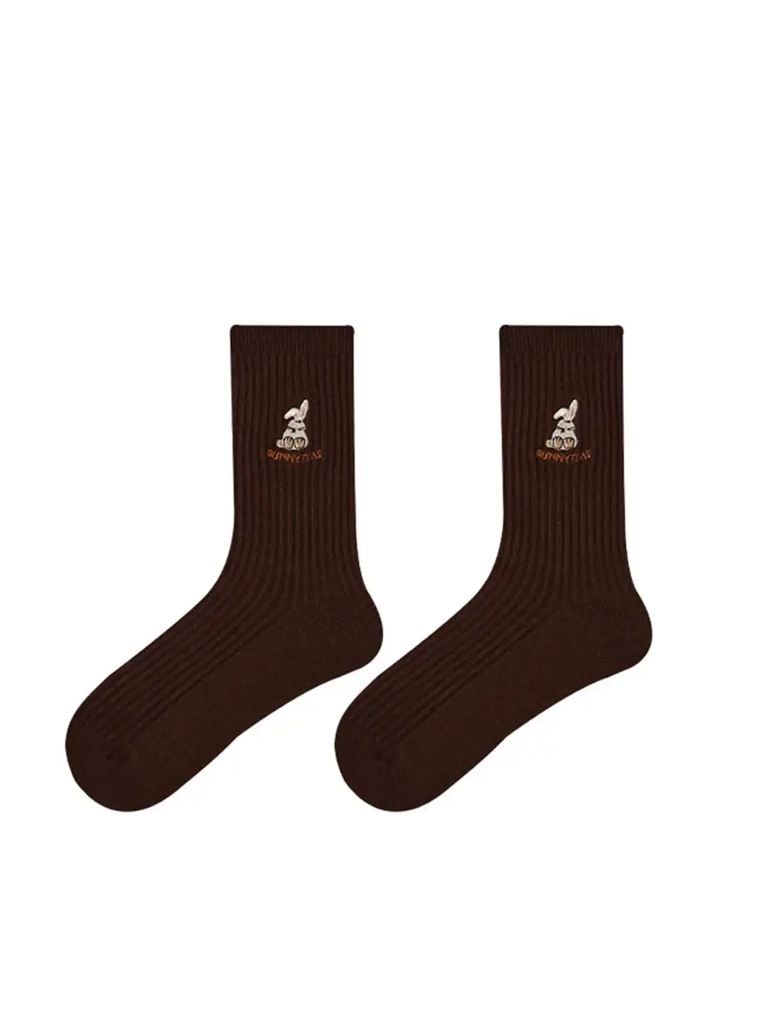 Renaissance丨Animal Embroidered Ribbed Mid-Calf Socks