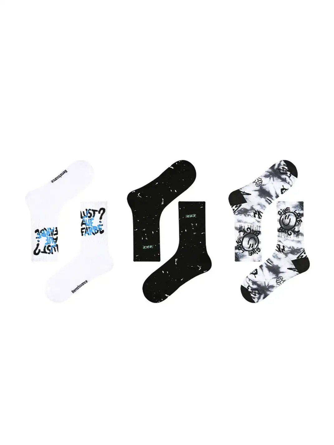 Renaissance丨3-Pack Men’s Print Breathable Socks
