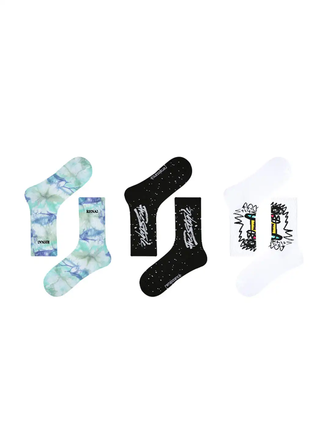 Renaissance丨3-Pack Men’s Print Breathable Socks