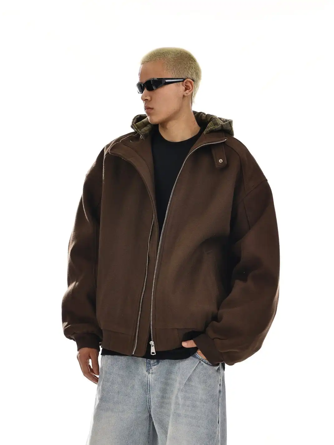MEBXX | Vintage Hooded Zip-Up Cotton Jacket