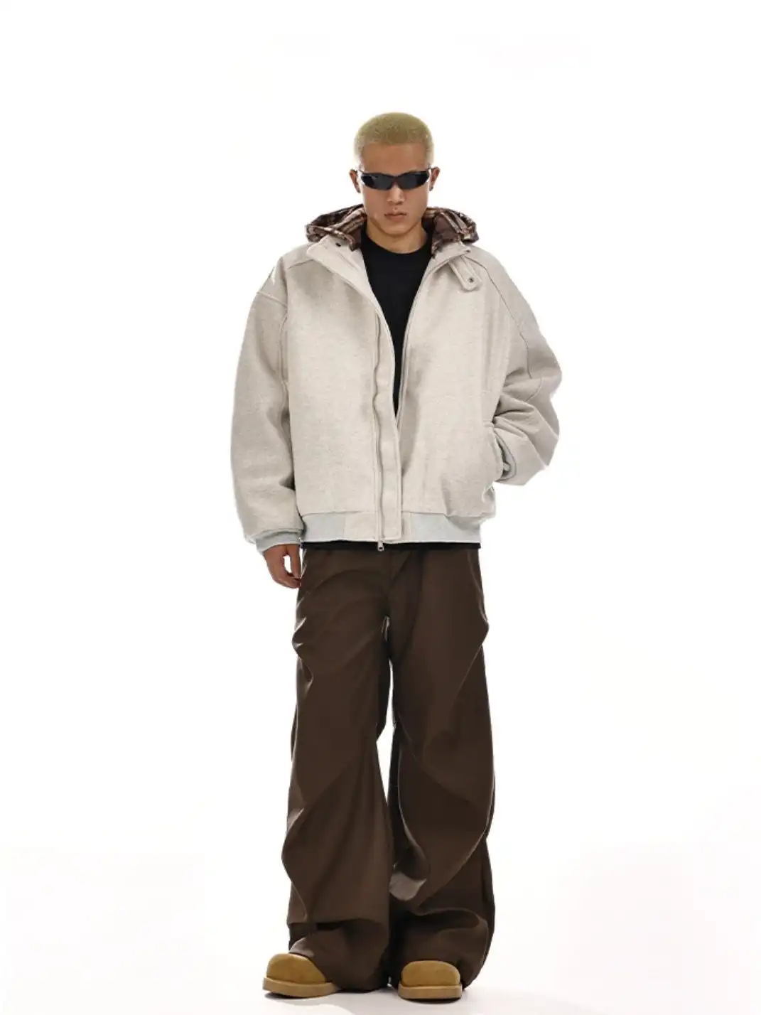 MEBXX | Vintage Hooded Zip-Up Cotton Jacket