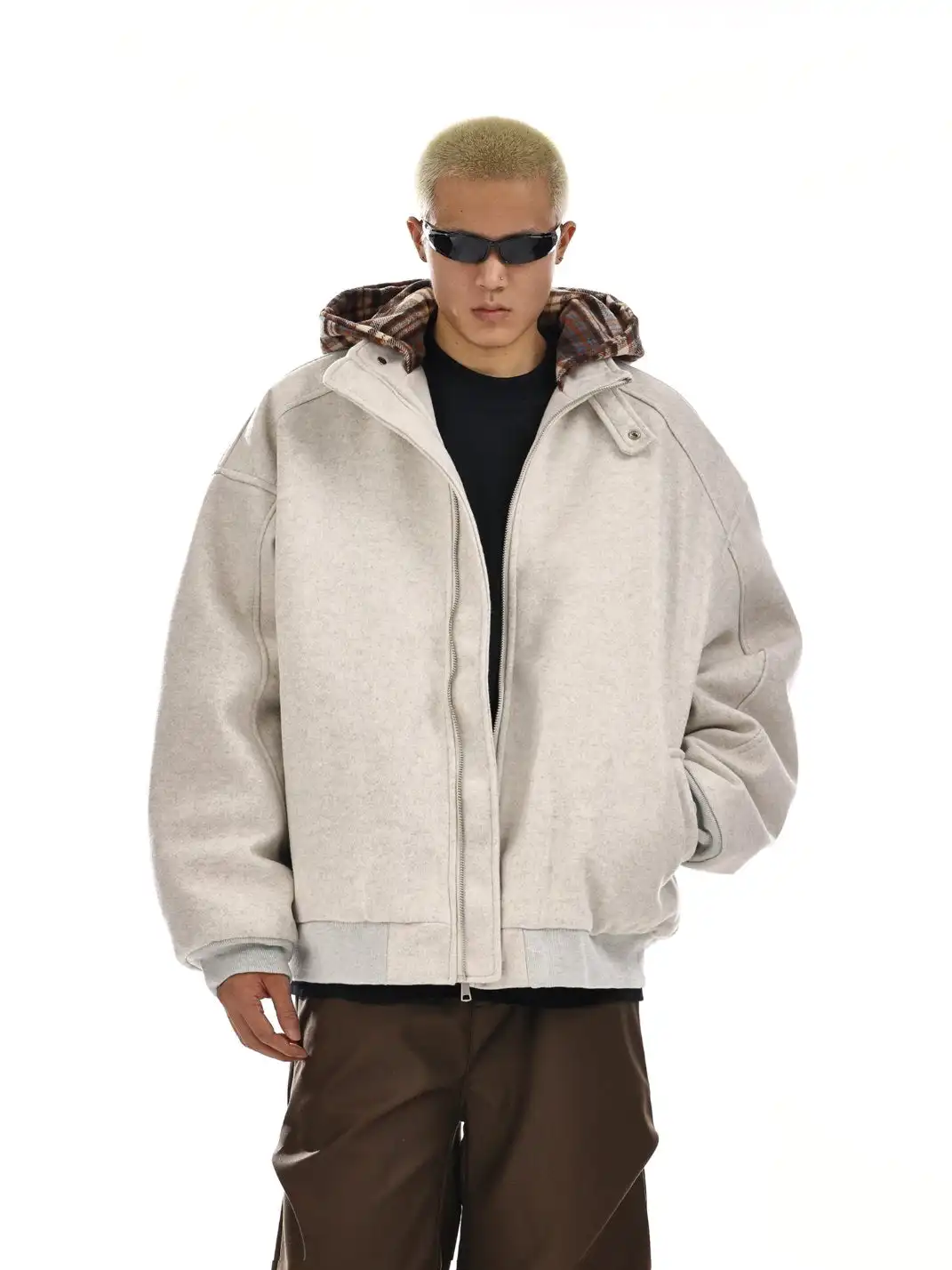 MEBXX | Vintage Hooded Zip-Up Cotton Jacket