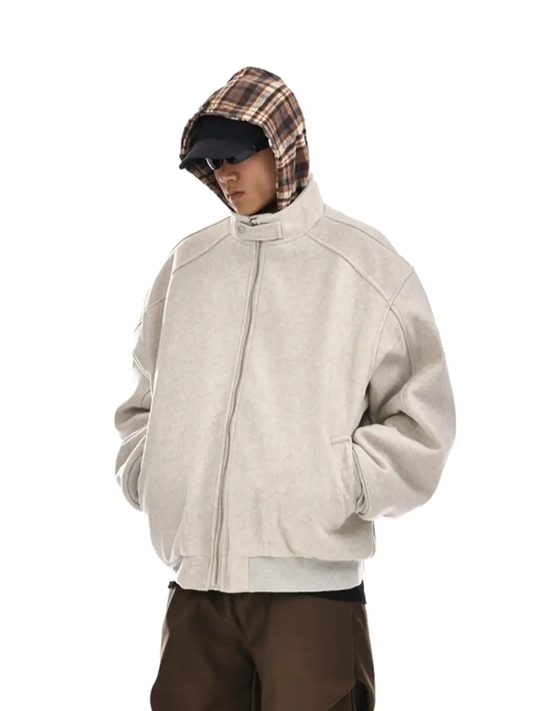 MEBXX | Vintage Hooded Zip-Up Cotton Jacket