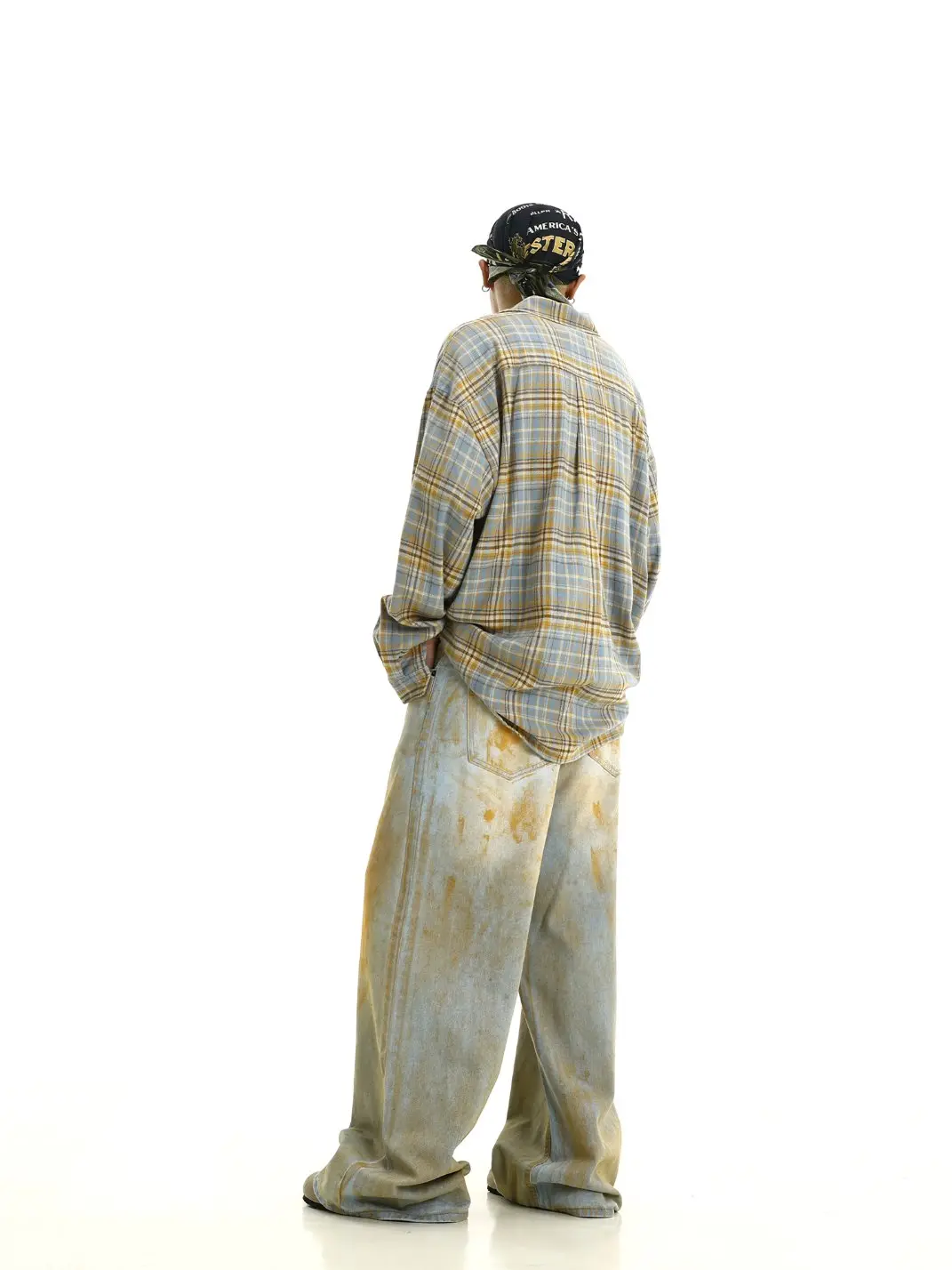 MEBXX | Post-Apocalyptic Yellow Mud Denim Pants