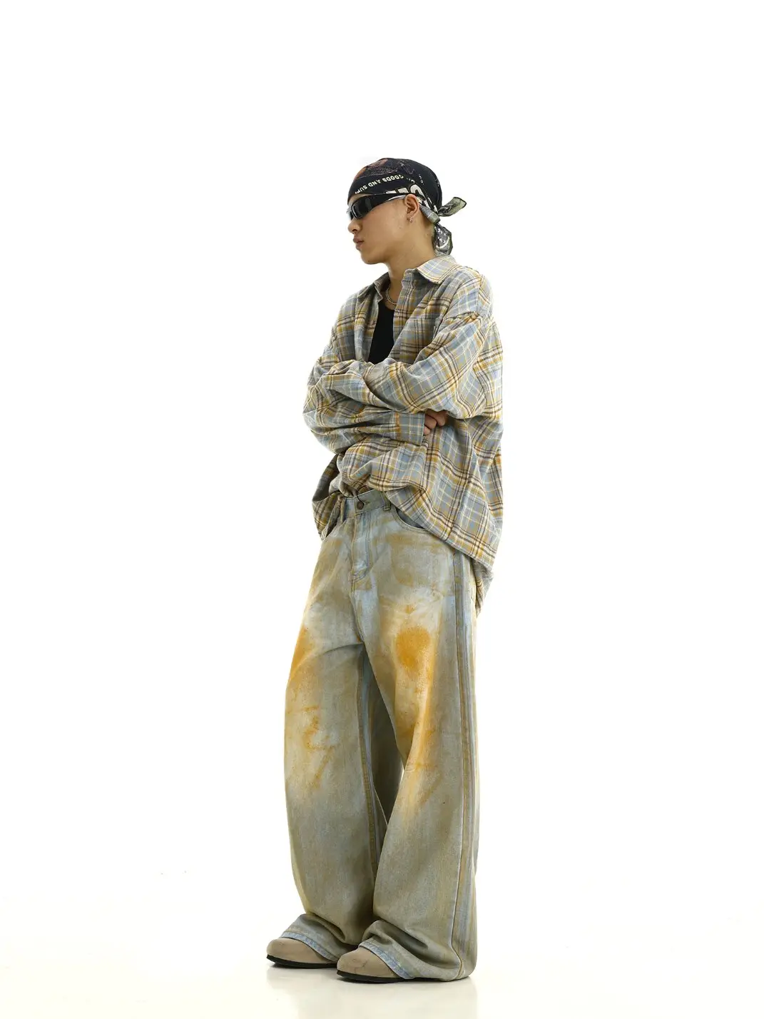 MEBXX | Post-Apocalyptic Yellow Mud Denim Pants