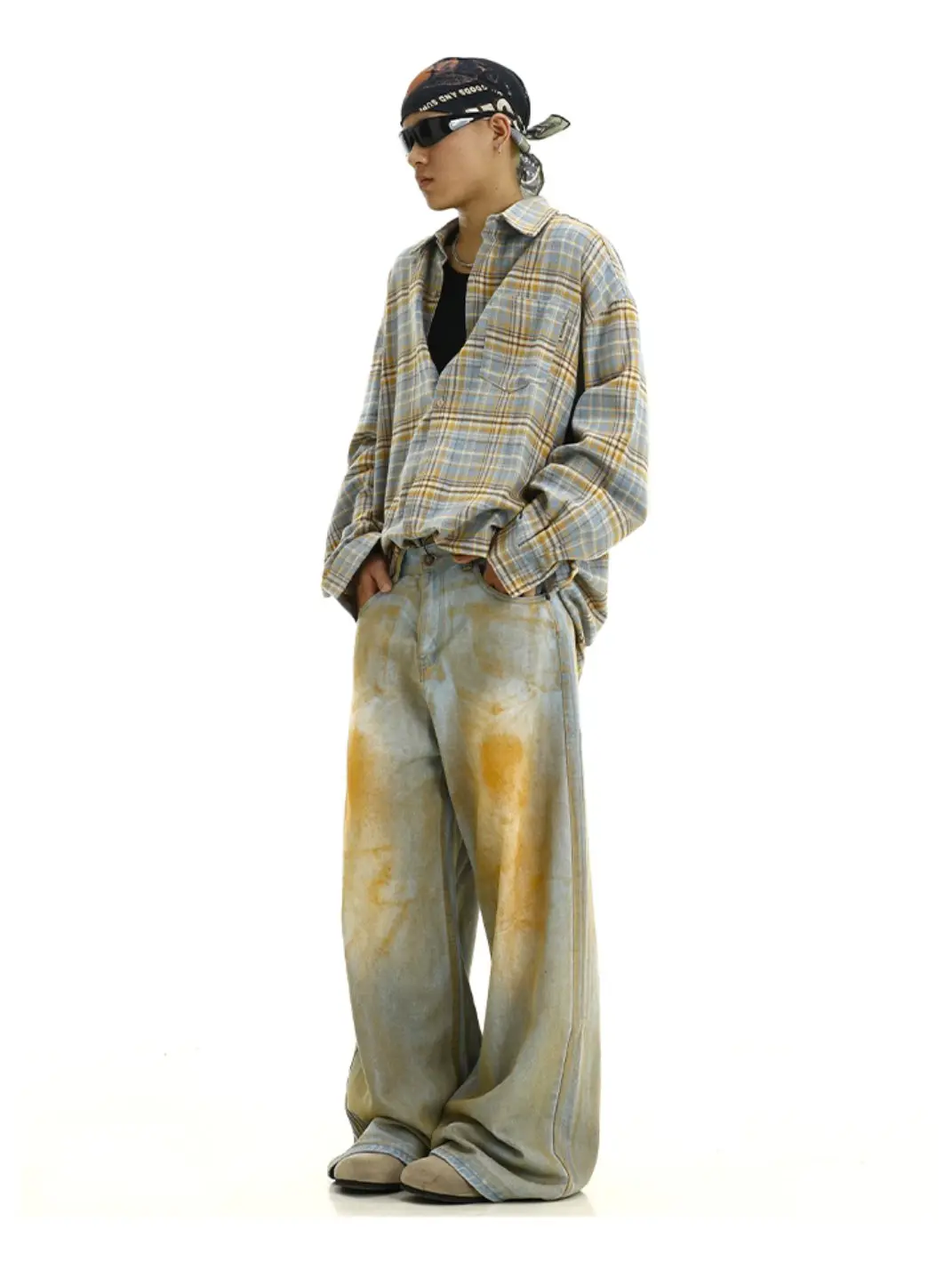 MEBXX | Post-Apocalyptic Yellow Mud Denim Pants