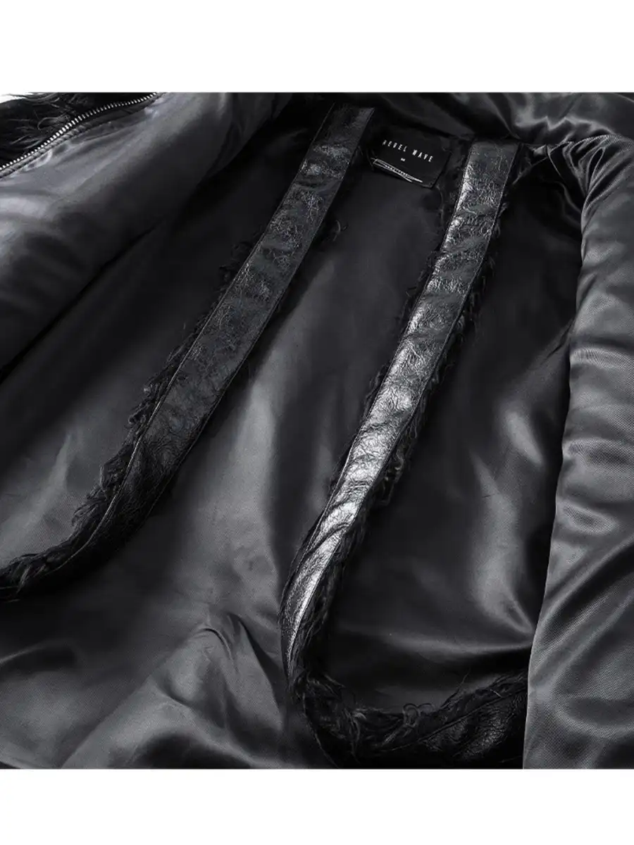 REBEL WAVE | Faux Fur & Leather Zip Jacket - 4