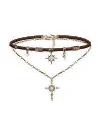 MASW | Retro Sweet-Cool Star Cross Necklace