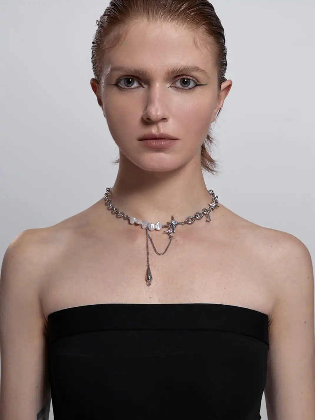 MASW | Luxe Waterdrop Necklace with Pearls