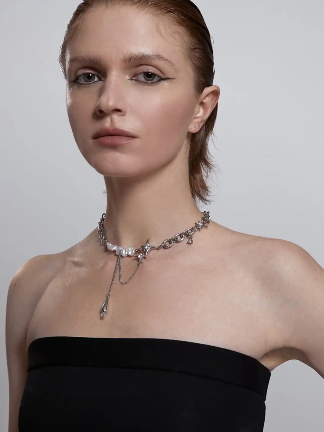 MASW | Luxe Waterdrop Necklace with Pearls