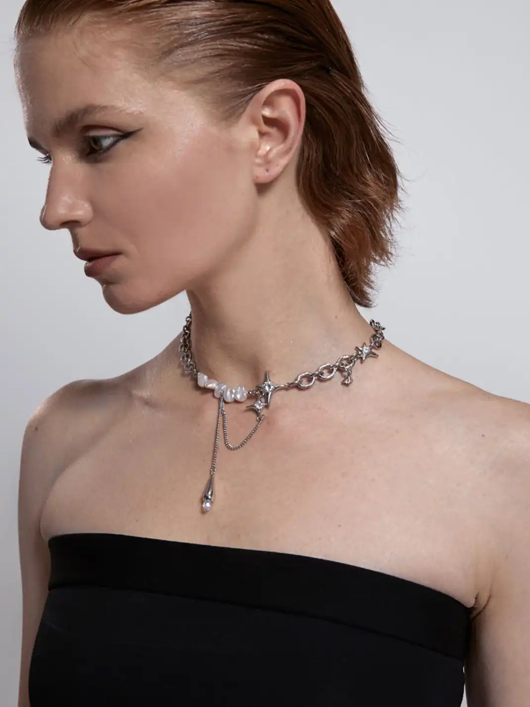 MASW | Luxe Waterdrop Necklace with Pearls
