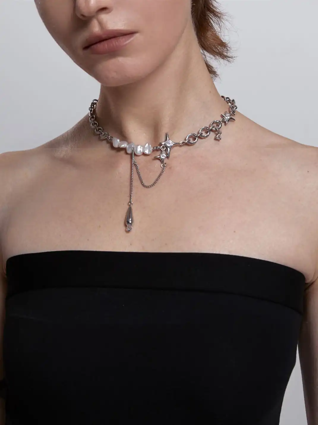 MASW | Luxe Waterdrop Necklace with Pearls