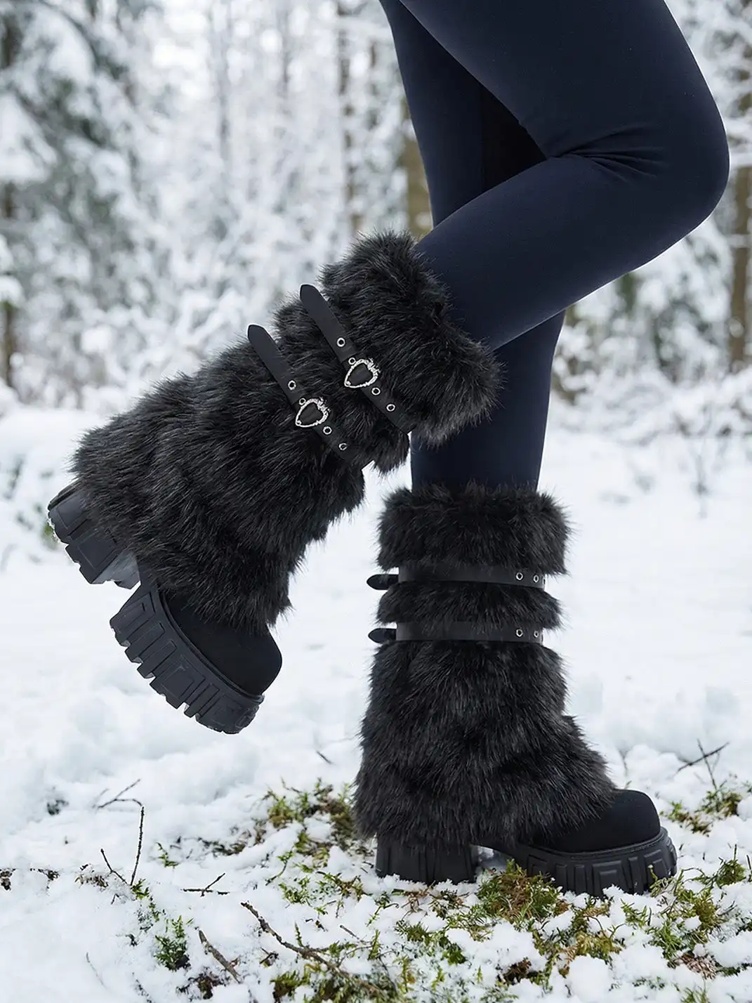 FYSPR丨Removable Fur Shaft Platform Boots