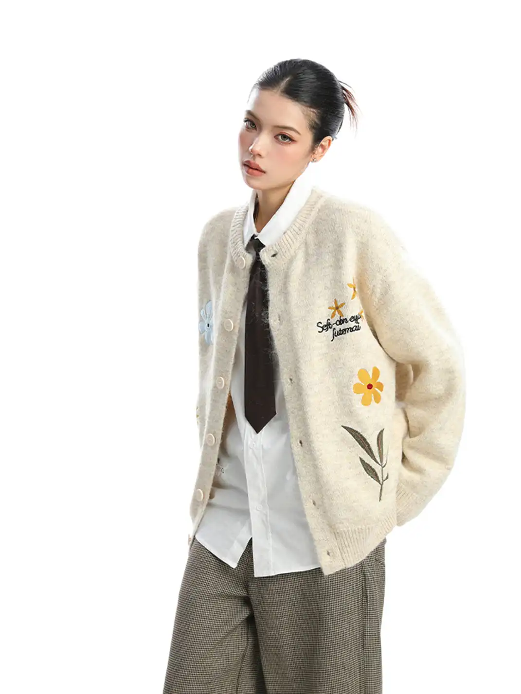 BIGGOLD | Retro Floral Embroidered Cardigan
