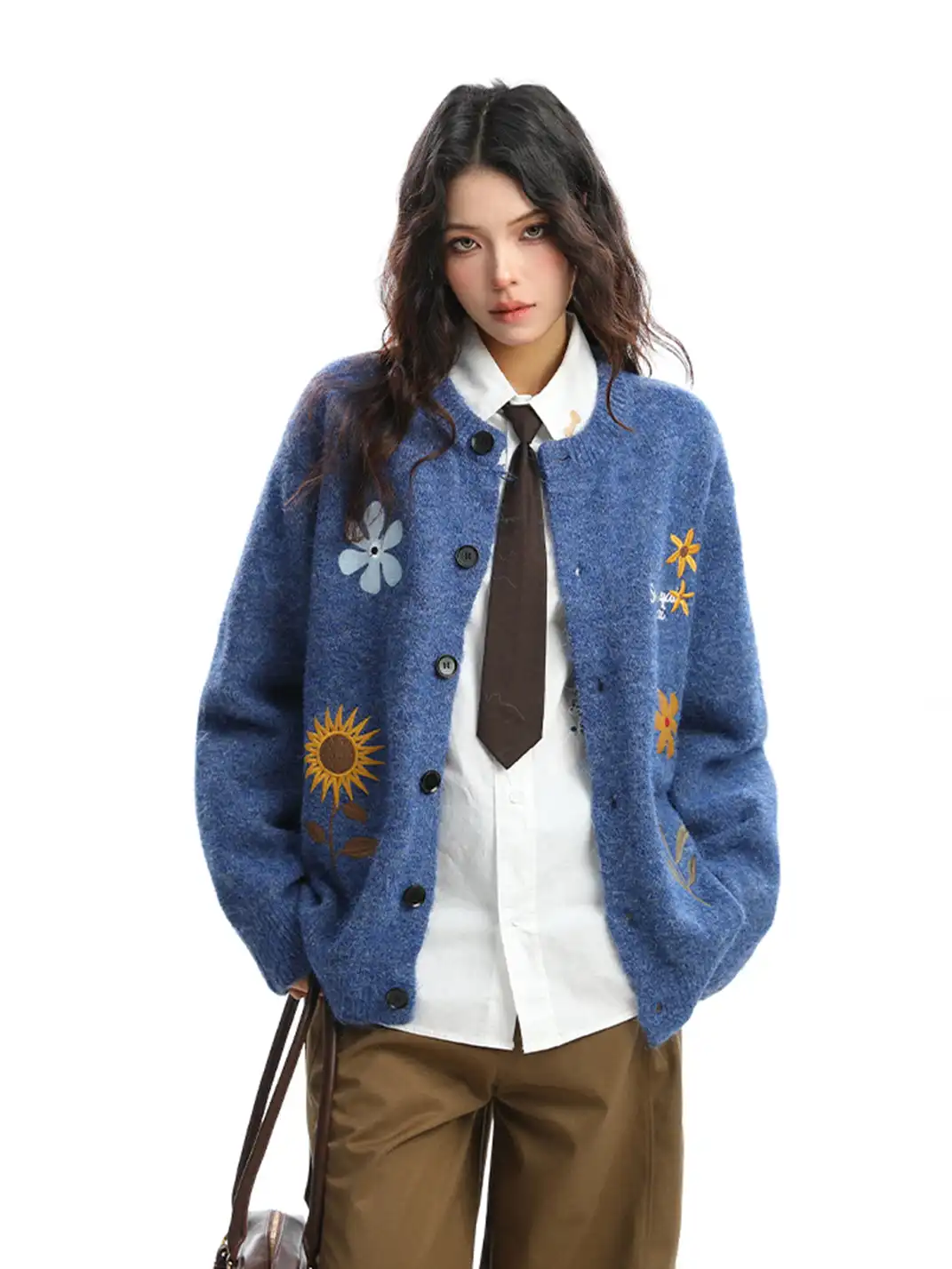 BIGGOLD | Retro Floral Embroidered Cardigan