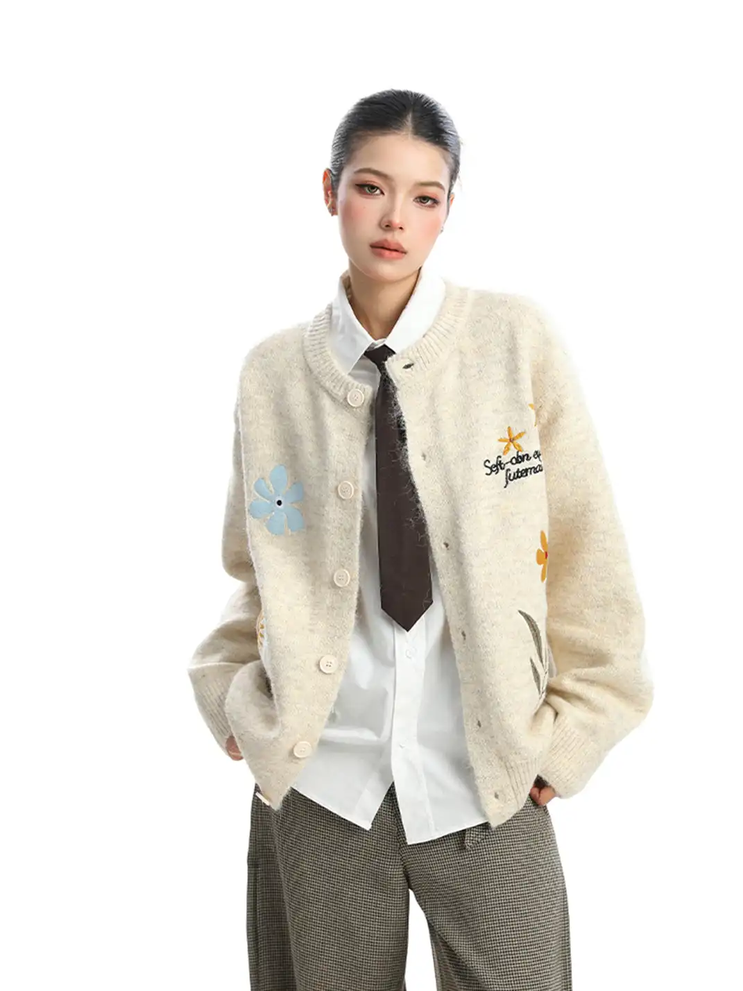 BIGGOLD | Retro Floral Embroidered Cardigan