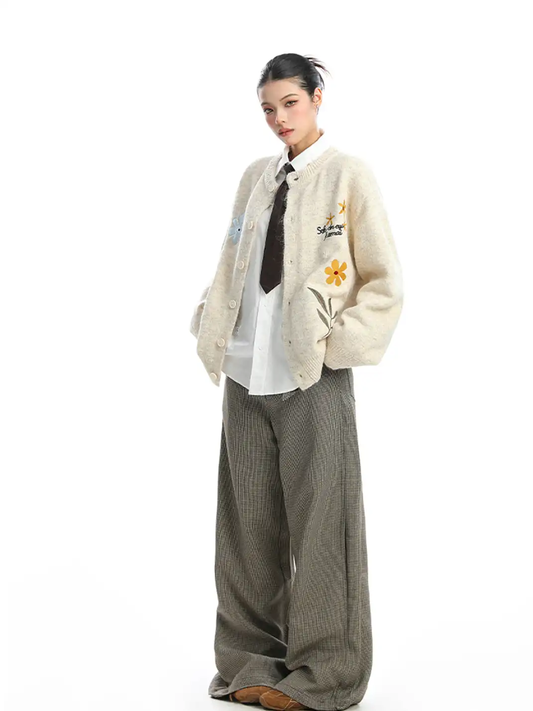BIGGOLD | Retro Floral Embroidered Cardigan