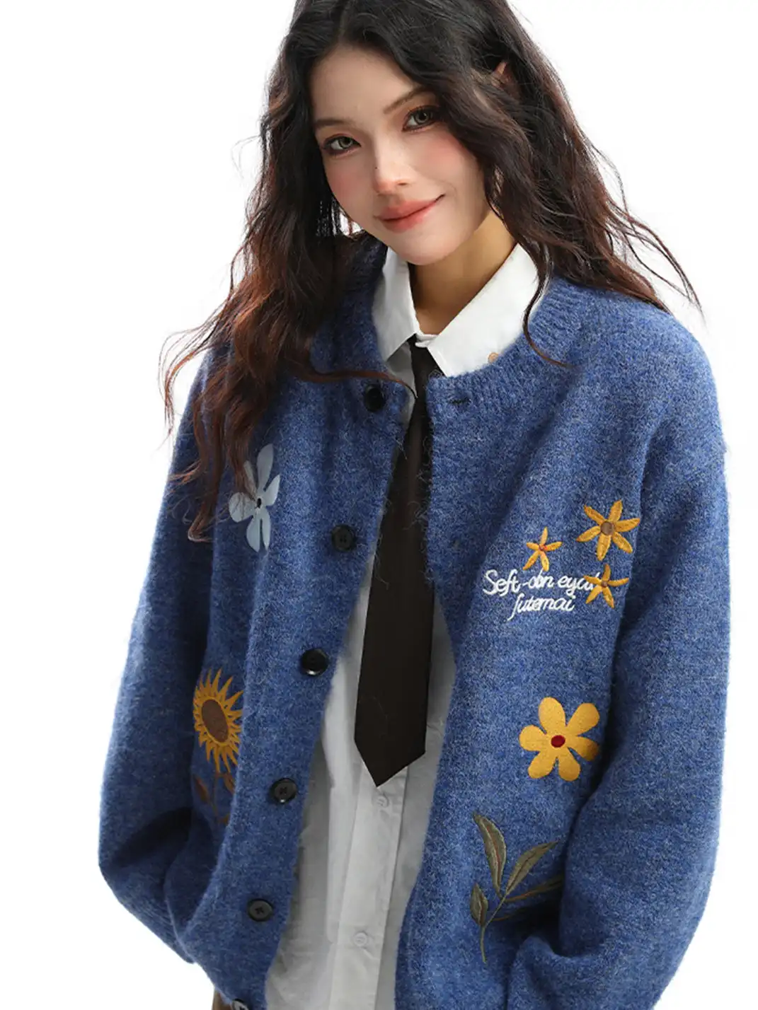 BIGGOLD | Retro Floral Embroidered Cardigan