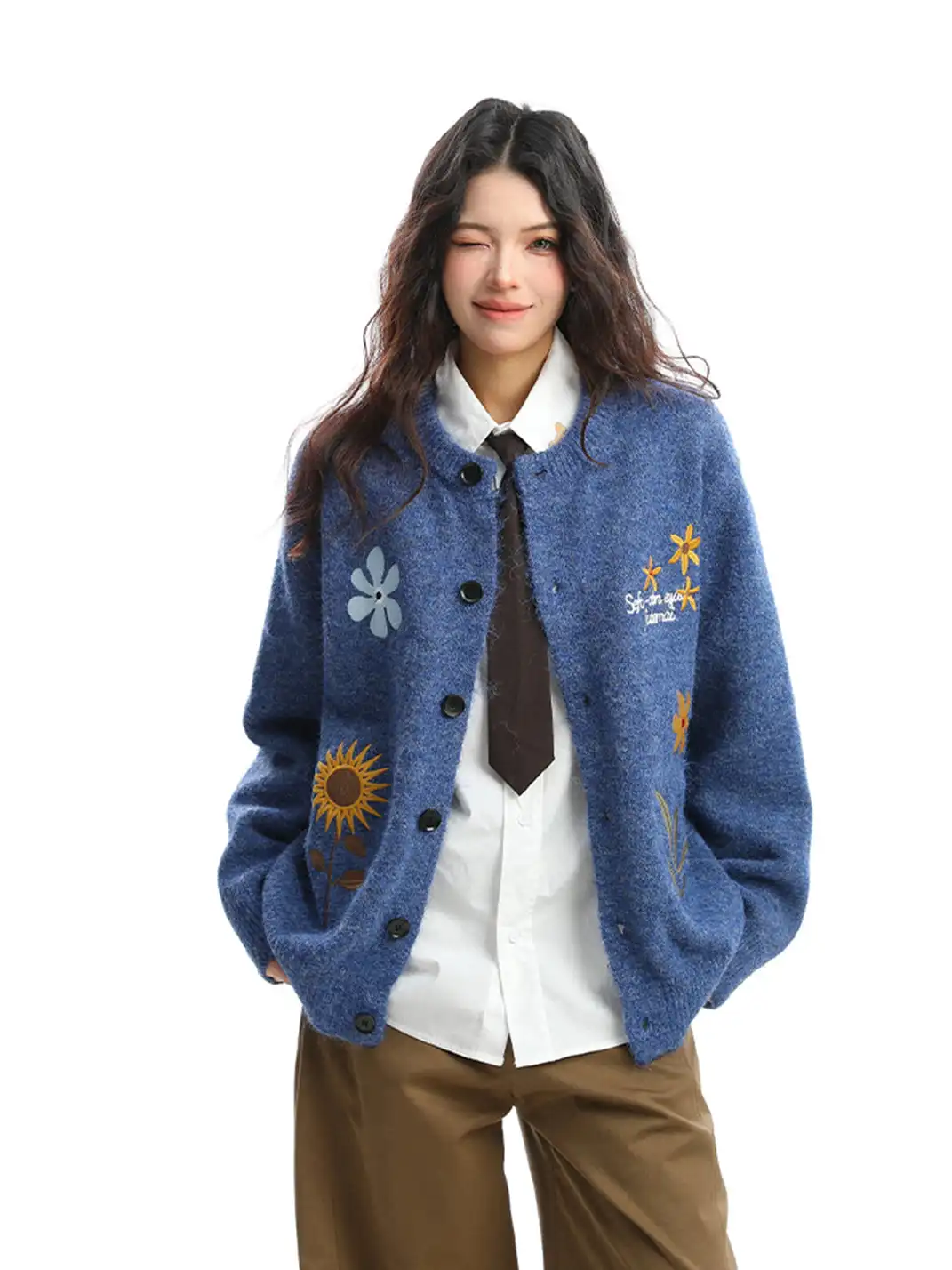 BIGGOLD | Retro Floral Embroidered Cardigan